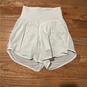 Lululemon Athletica Nulu and Mesh HR Yoga Shorts in the color Bone